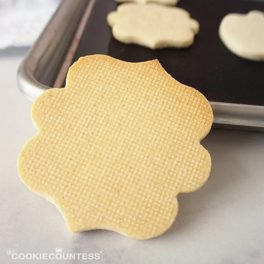Black Silicone Mesh Baking Mat - Black -Cookie Countess Large - Set of 2